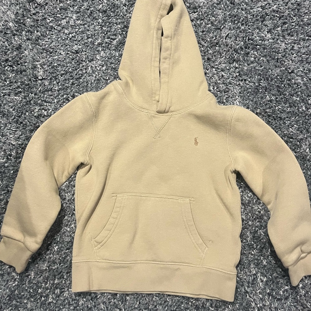 Polo by Ralph Lauren Boys Tan Sweatshirt Hoodie Joggers Set Sz 5 - Picture 2 of 6